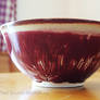 Burgundy Tree Themed Ceramic Bowl