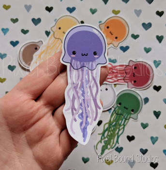 Cute Chibi Jellyfish Stickers