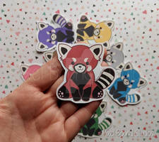 Cute Chibi Red Panda Stickers