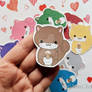 Cute Chibi Squirrel Stickers and Magnets