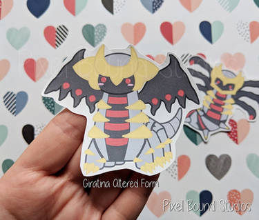Chibi Giratina Altered Form Stickers and Magnets