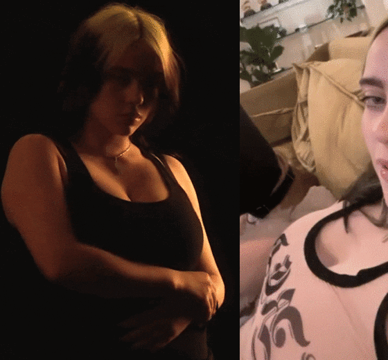 Billie ellish big tits Billie Eilish Slapping Her Own Big Breasts By Samueldll On Deviantart