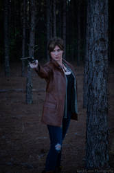 Deanne Winchester in the woods