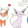 Espeon uses Evil Glare...