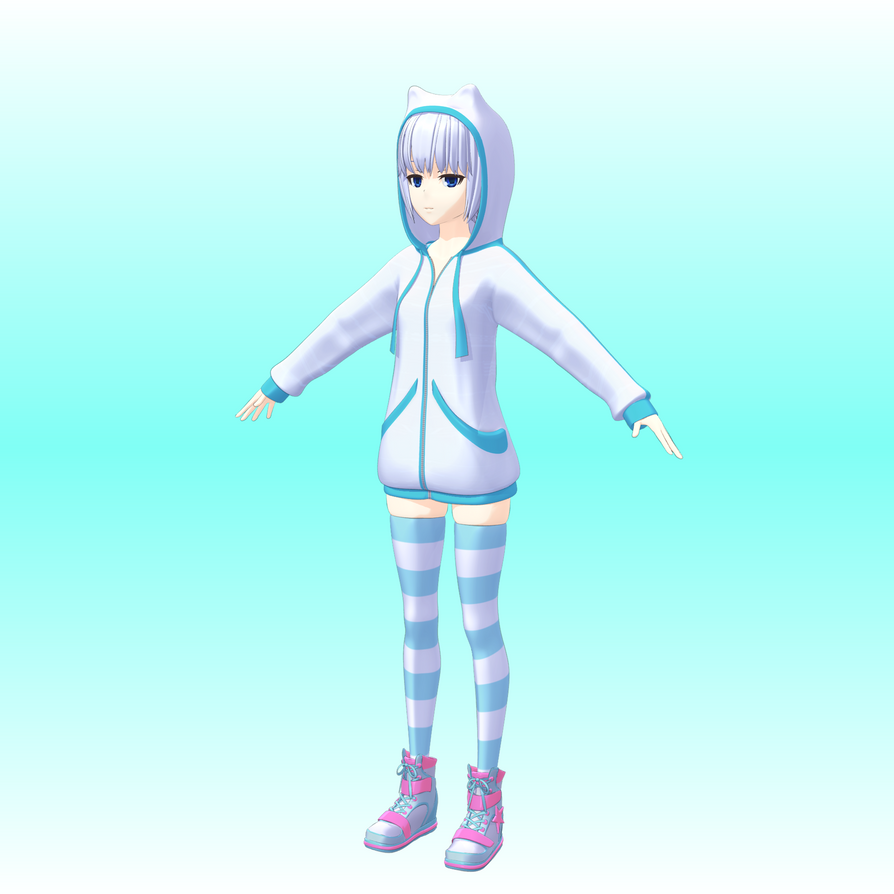 WIP: ImagineGirls R1N4 V2 - default costume by kafuji