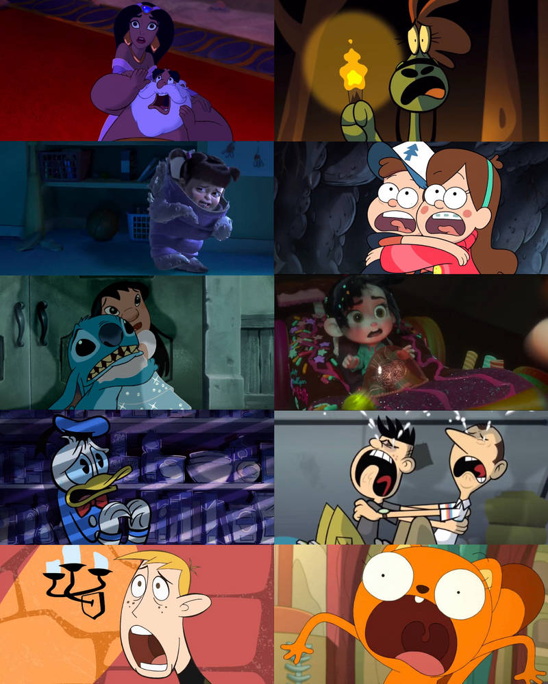 Disney Characters are Scared (V2) by Cartoongeniuss on DeviantArt