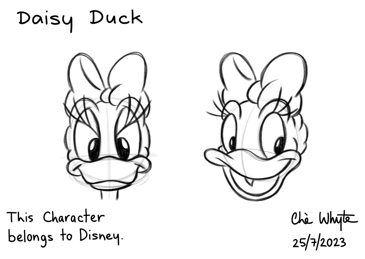 Daisy Duck Head Study by CHWArt on DeviantArt