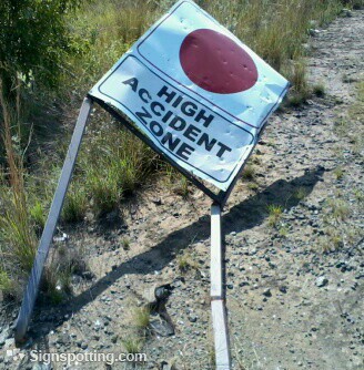 high accident zone