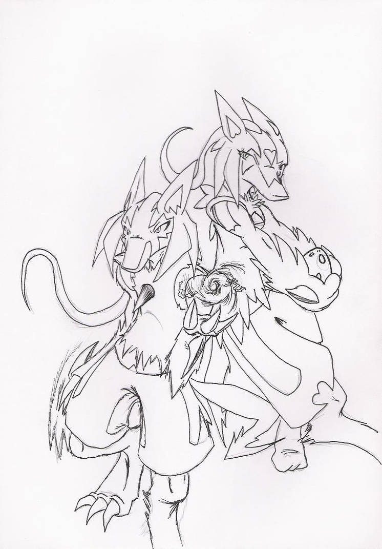 Digimon Ghost Game OC] Nanase and Gardiennemon by KlfunsskXD on DeviantArt