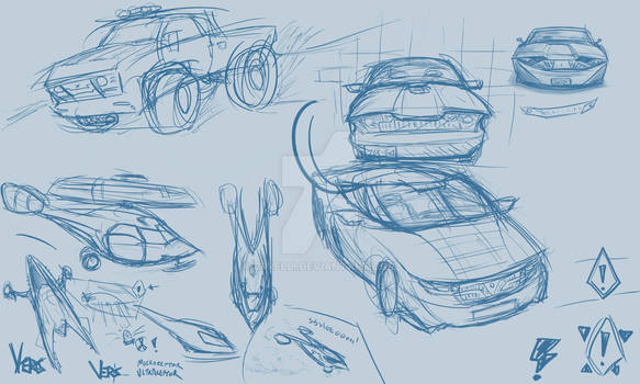 Some random vehicular sketches!