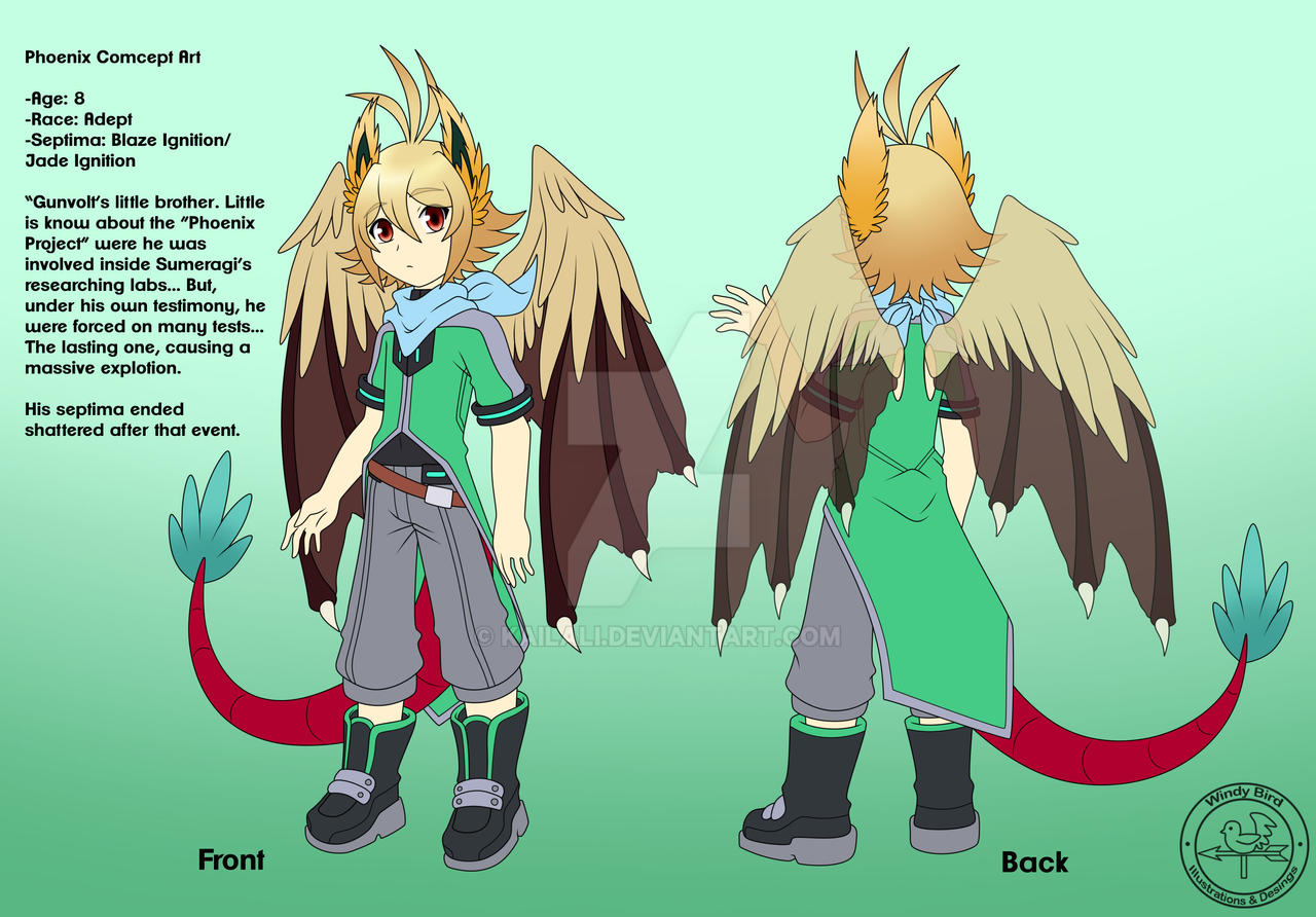 Commission- Phoenix Reference Sheet by kailali on DeviantArt