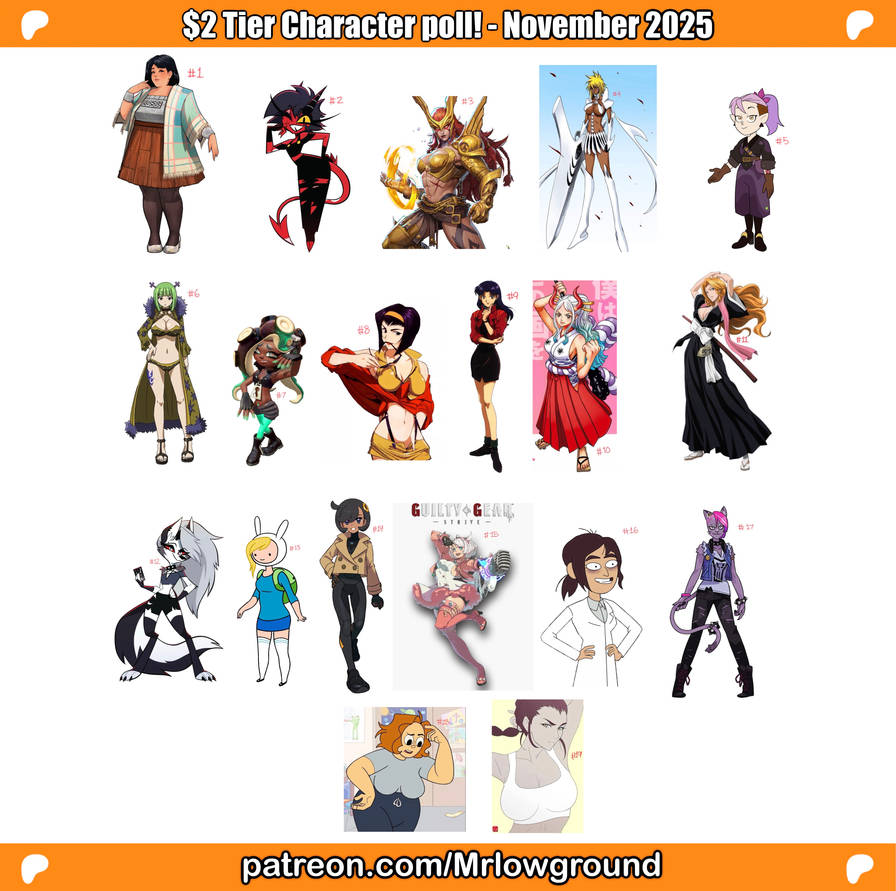 November Characters NOVEMBER CHARACTER POLLS! by mrlowground on DeviantArt