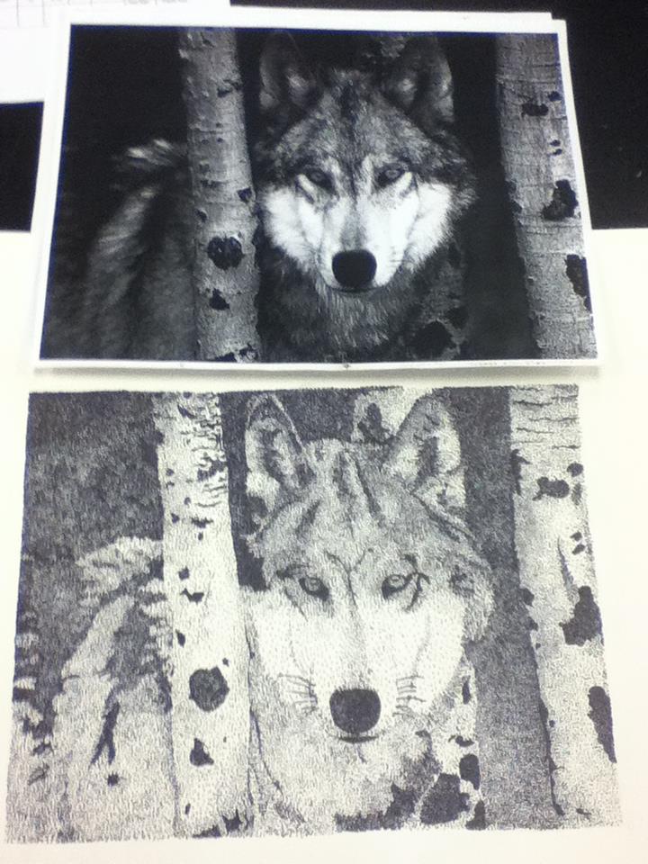 Wolf Dot Pointillism