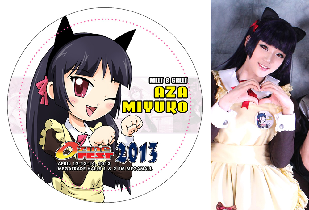 Aza Miyuko Kuroneko Button Pin