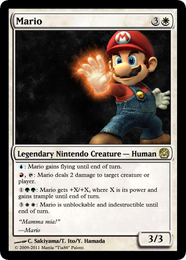 mario mtg card Day 1 of making Ultimate characters into MTG cards: Mario! : r/SmashBrosUltimate