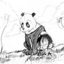 Shiki: Hug a panda sketch