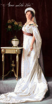 Olga romanov wearing a court gown in 1913