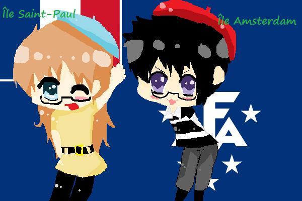 Hetalia OCs Ile Amsterdam and Ile Saint Paul