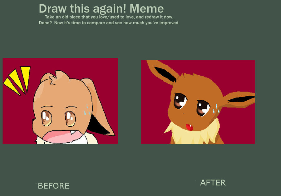 before and after eevee