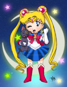 Sailor Moon and Luna - NeverBen Designs