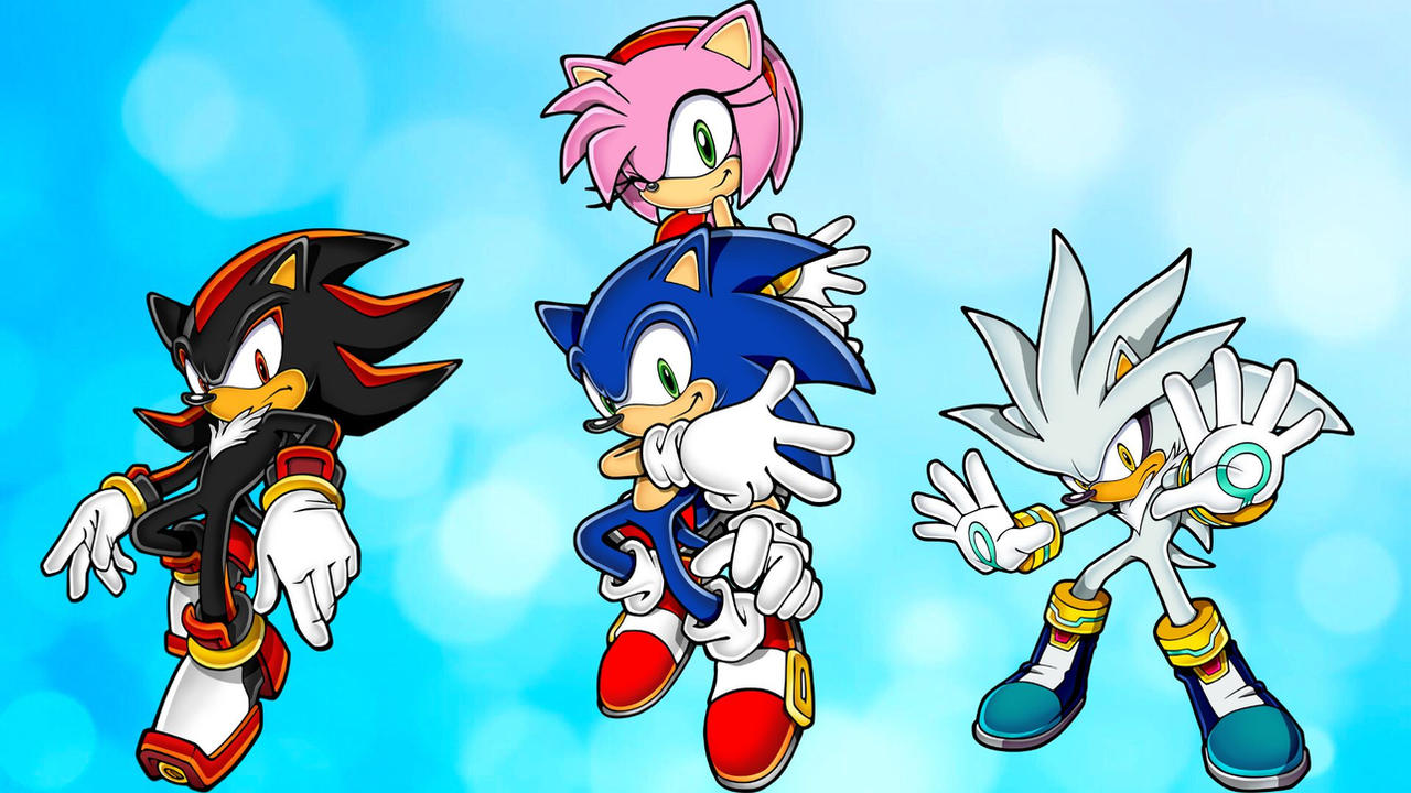 Sonic, Amy, Shadow and Silver by SonicLover82 on DeviantArt