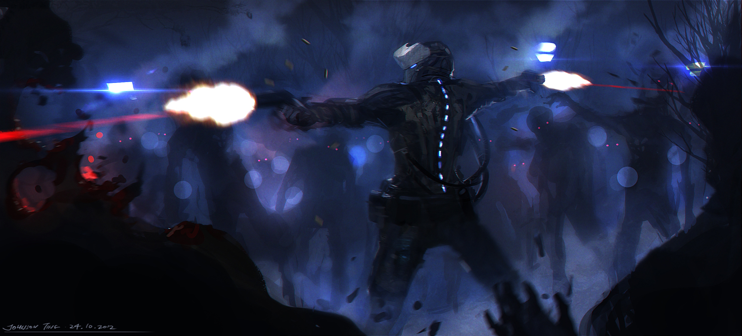 Another zombie fighting sketch