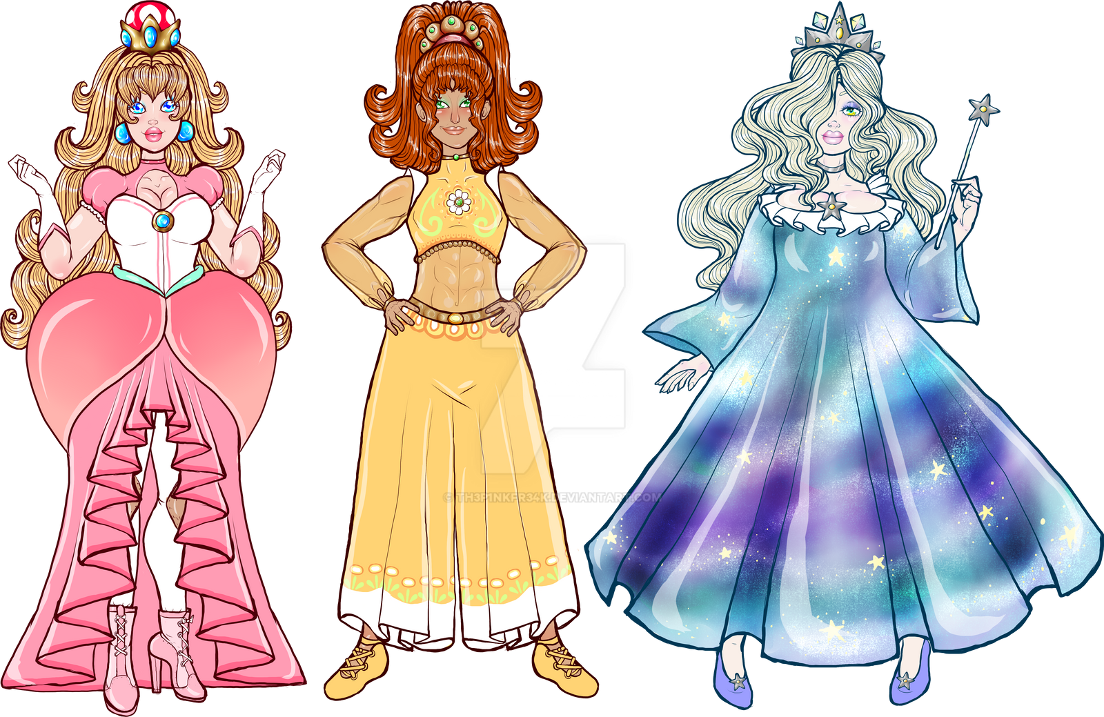 Princess Redesigns by th3p1nkfr34k on DeviantArt