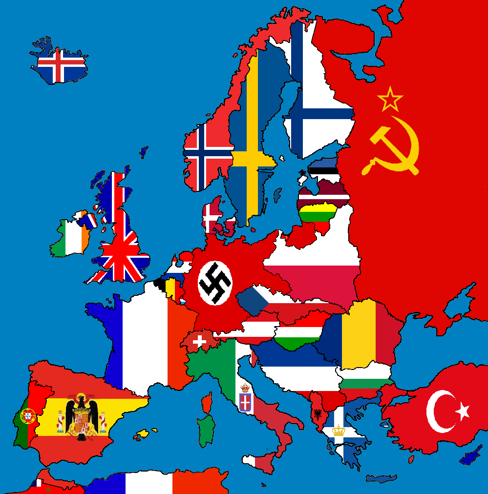 Flag Map Of Europe 1938 By DinoSpain On DeviantArt flag-map-of-europe-1938-by-dinospain-on-deviantart