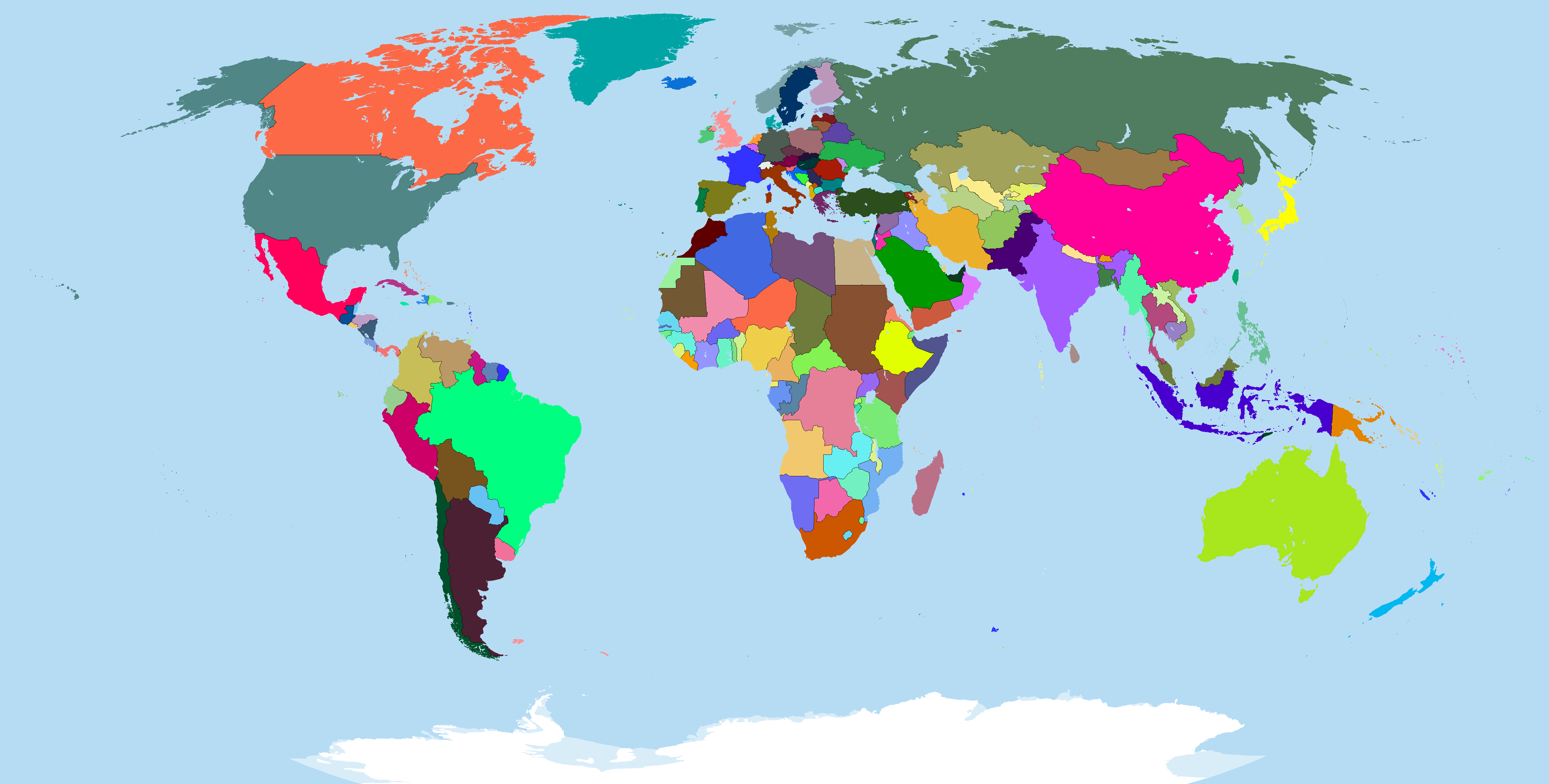 World blank map