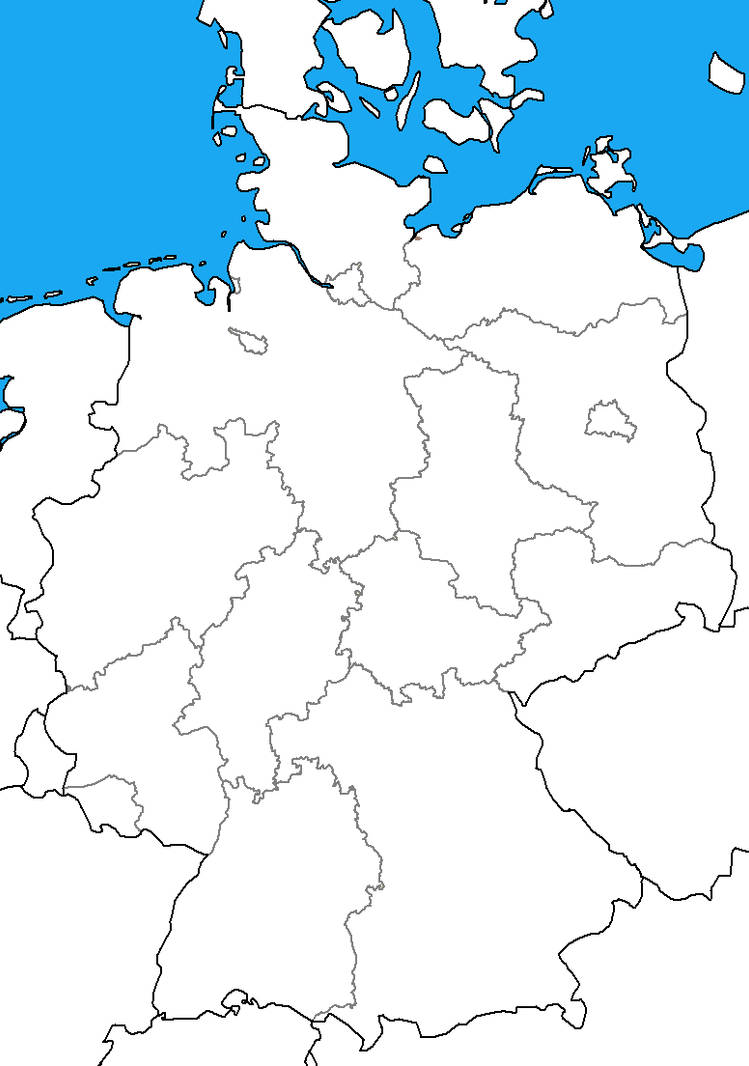 Blank map of Germany by DinoSpain on DeviantArt