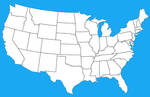 Blank map of Mainland USA