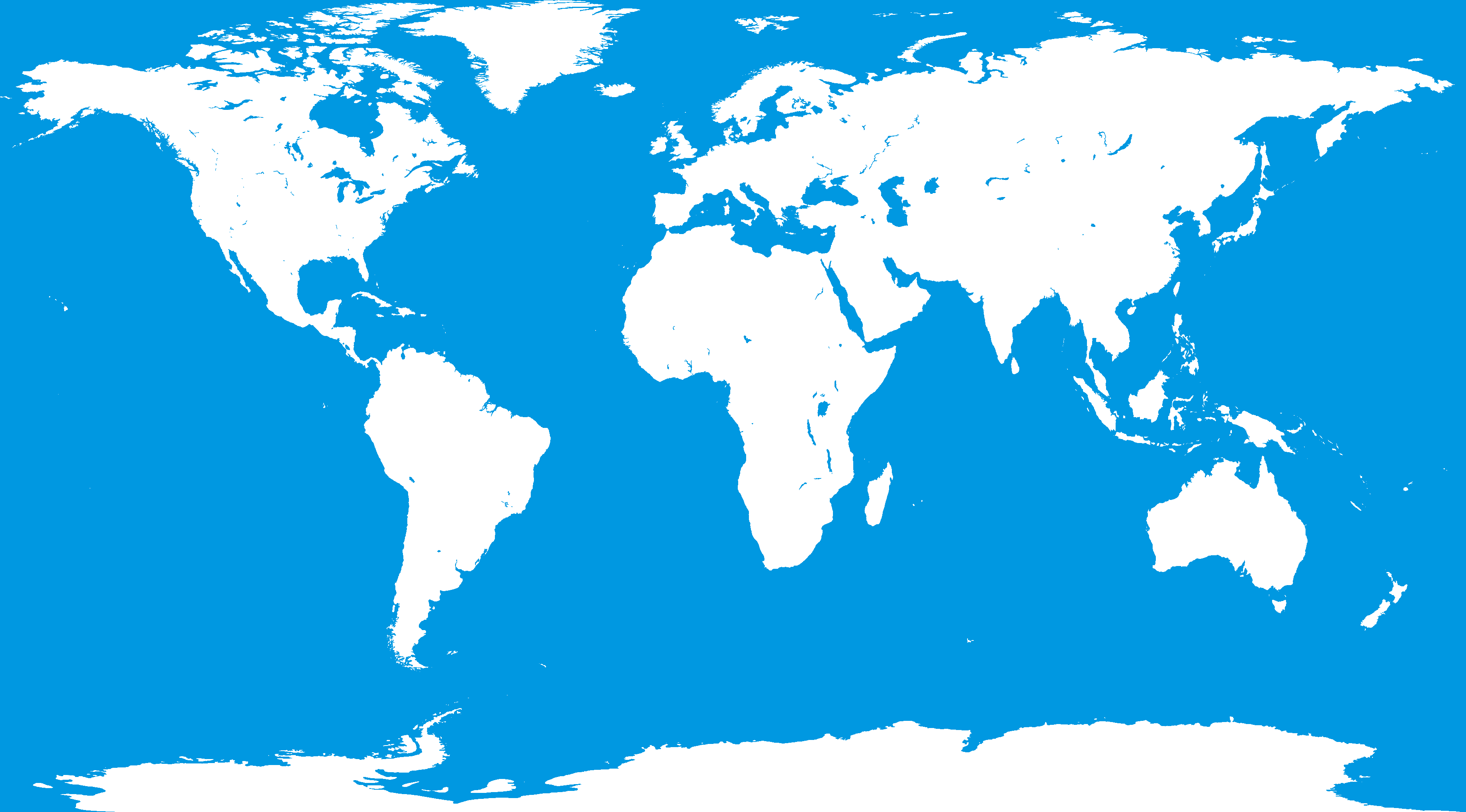 Map Of World Blank No Borders - United States Map