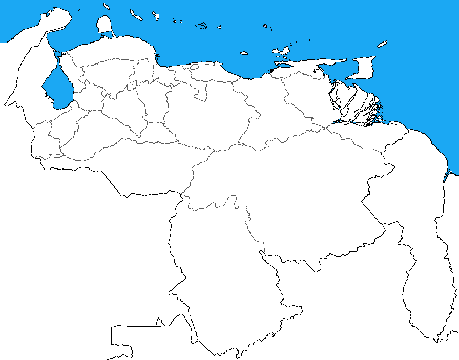 Blank map of Venezuela with subdivisions by DinoSpain on DeviantArt