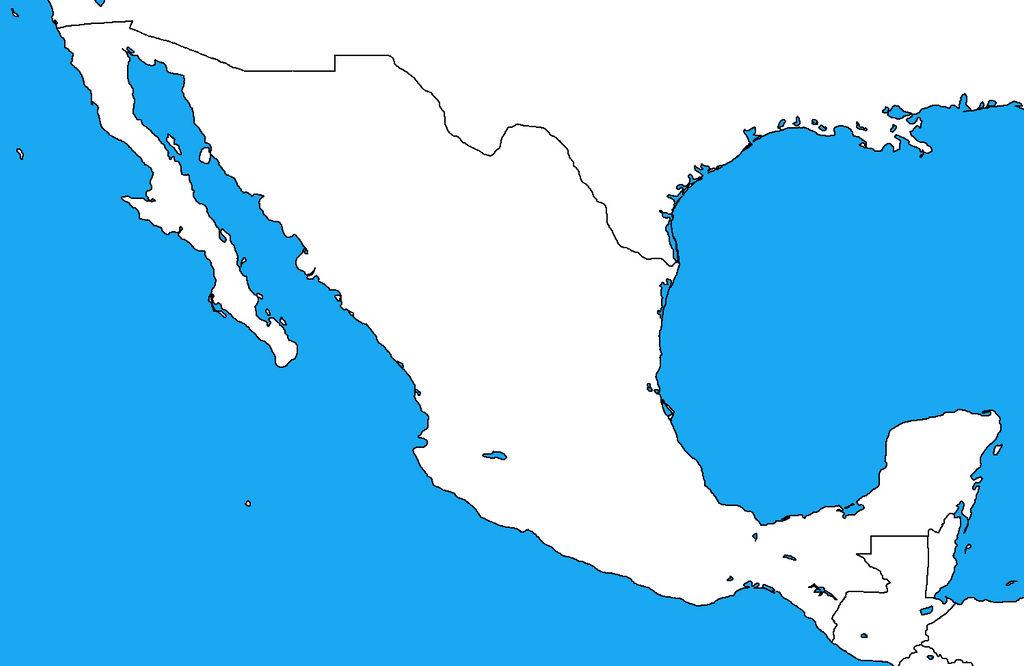 Blank Map Of Mexico