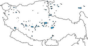 Blank map of Tibet