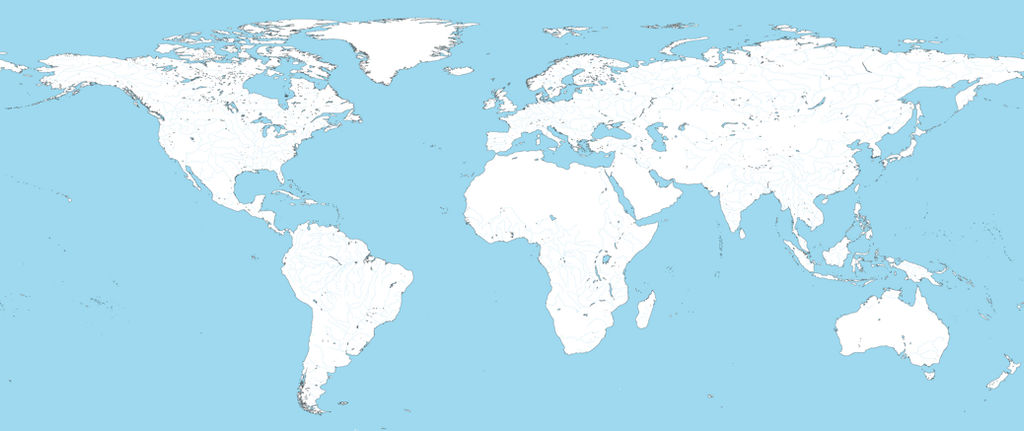 World Blank Map With Rivers By Dinospain On Deviantart Blank World Map With Rivers