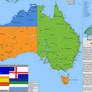 Political Map of Australia and the Fernandines