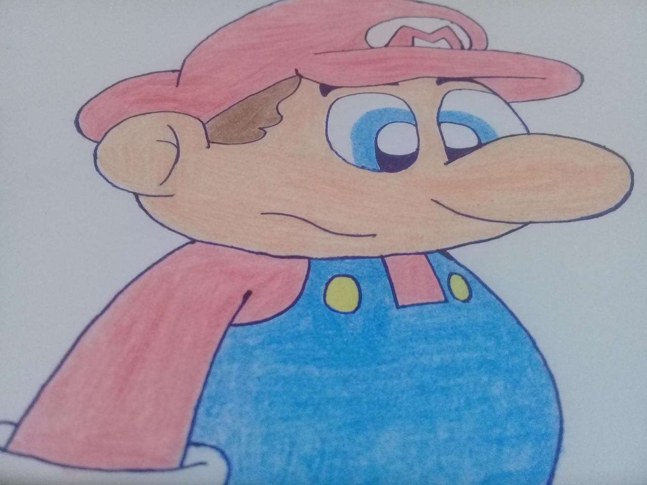 Mario without his mustache by Badinkydonk on DeviantArt