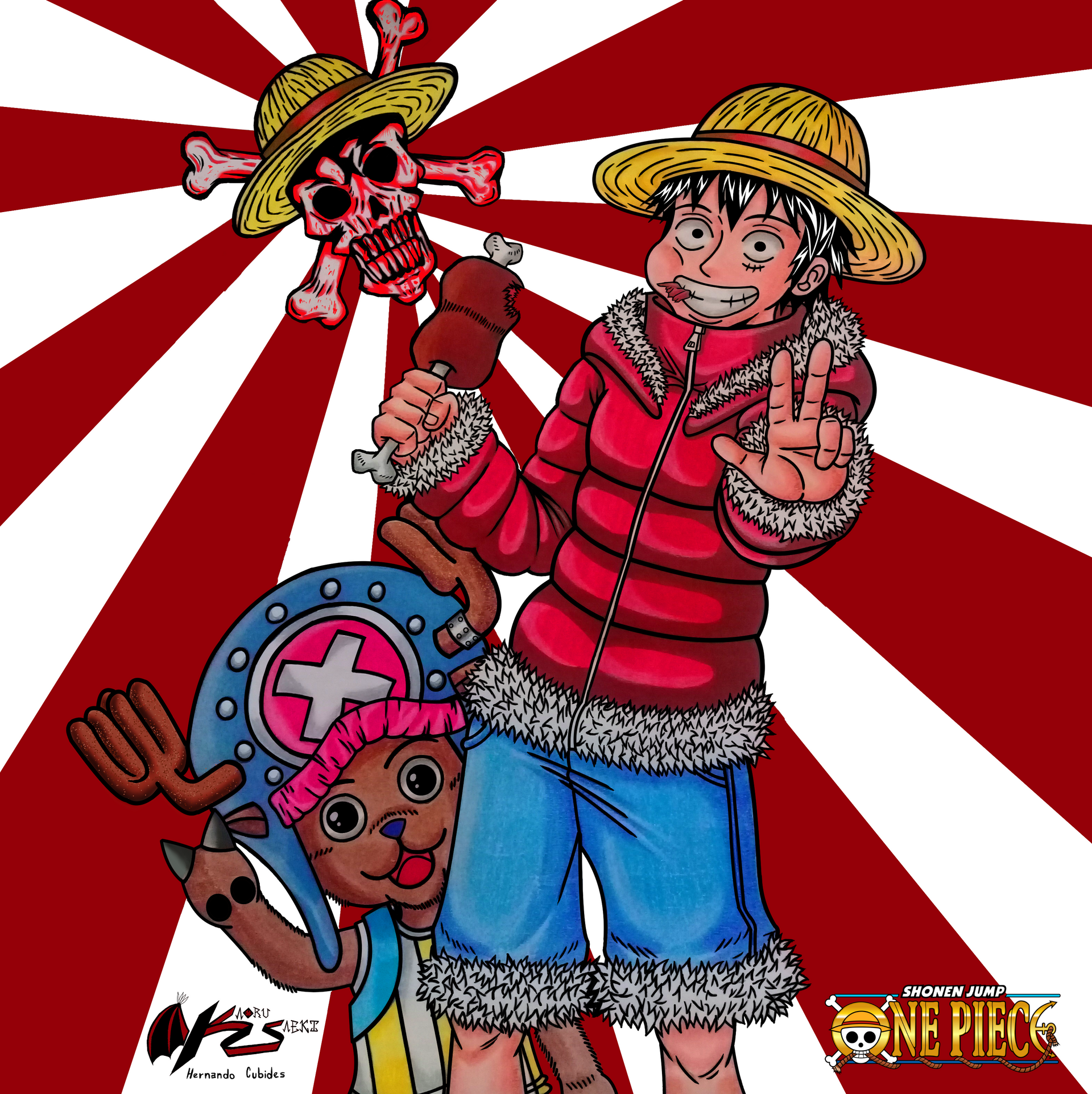 Luffy y Chopper ONE PIECE by kaorusaeki on DeviantArt