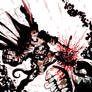 Hellboy... stabbing stuff!