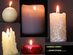 lit candle sheet...