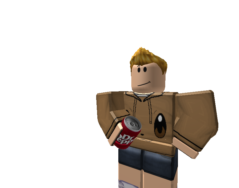 Roblox boy drinking a bottle of water