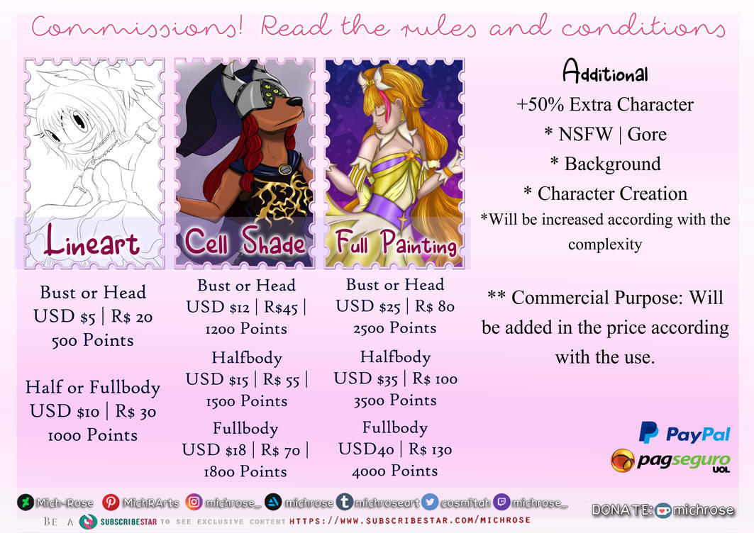 COMMISSIONS OPEN! by Mich-Rose