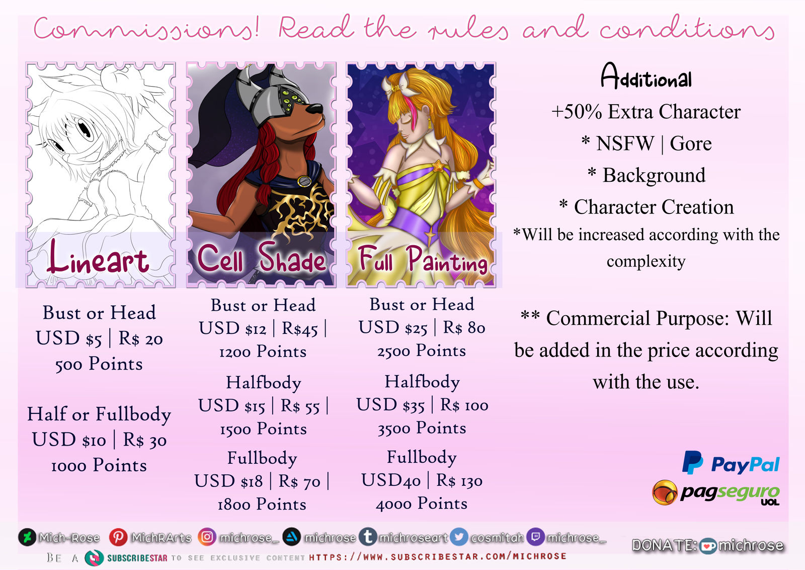 COMMISSIONS OPEN! by Mich-Rose