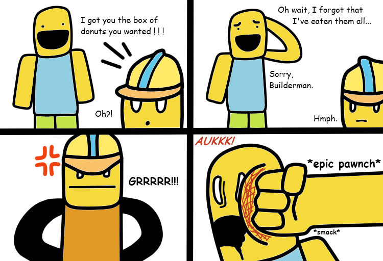 Roblox Builderman And The Delivery Noob By Drawing Crazyh3xd On - noob in roblox posts facebook