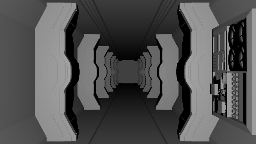 Space Corridor - Blender 3D WIP