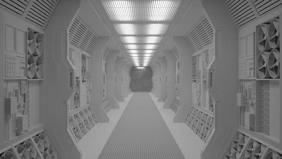 Space Corridor - Blender 3D WIP 3