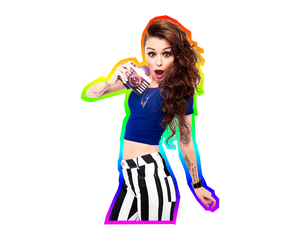 Cher Lloyd Rainbow Outline