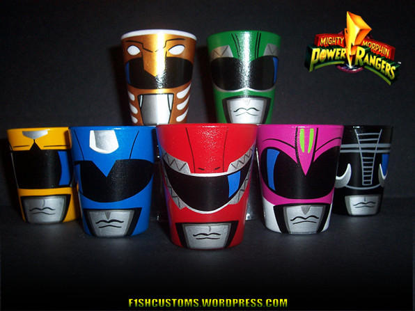 Power Rangers Shot Glass Set by F1shcustoms on DeviantArt