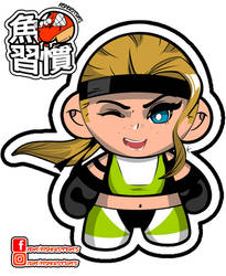 MK3 Sonya Blade Sticker Design